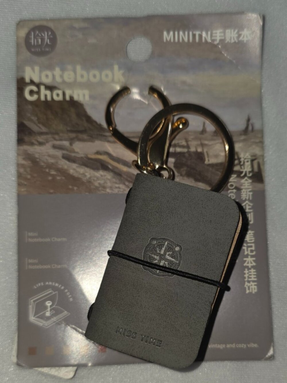 Mini Notebook Charm Keyring Purse Planner Accessory Paper Bling Bookish Nerd